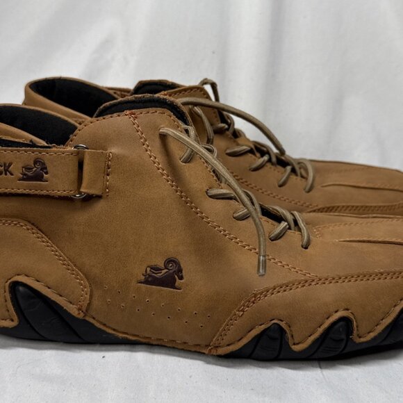 LDECK Suede High Top Shoes‎ Mens Size 41, US 8 Tan Excellent Used Condition - Picture 1 of 10